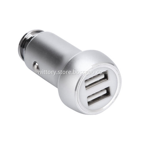 Aluminum alloy series Silver  Car Charger